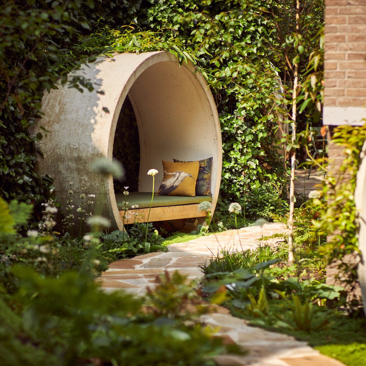 Outdoor gardens at Park Plaza Vondelpark in Amsterdam