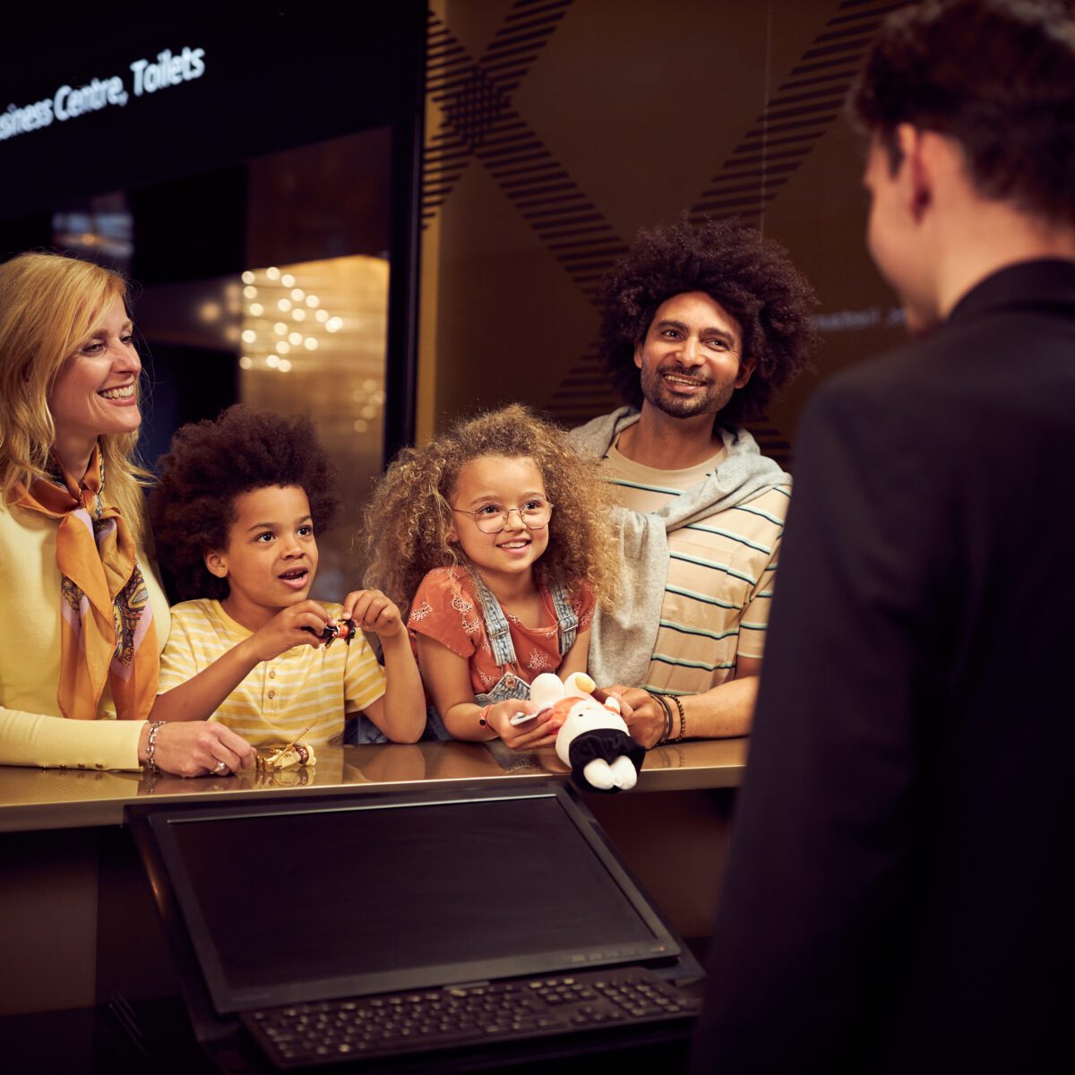 Family checking-in at Park Plaza Hotel